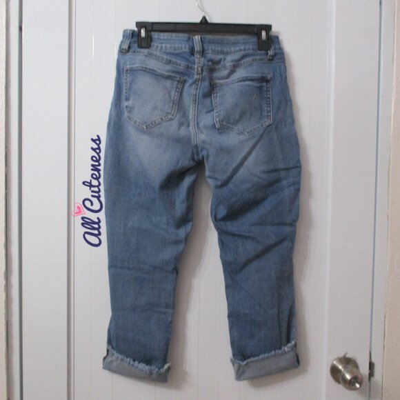 Rewash Cropped Distressed Jeans Size 27 - Picture 6 of 7
